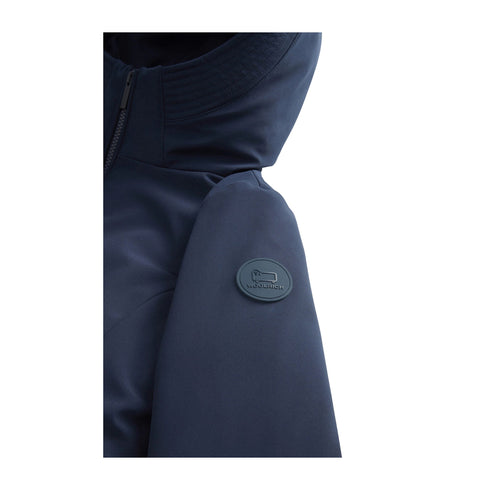 Woolrich Parka Parka Donna lungo Firth liscio Blu - Francavilla Moda